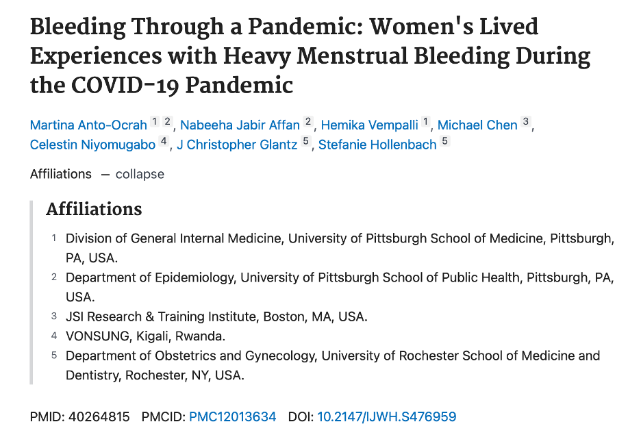 COVID Stress and Heavy Bleeding: An Overlooked Impact on Women's Health